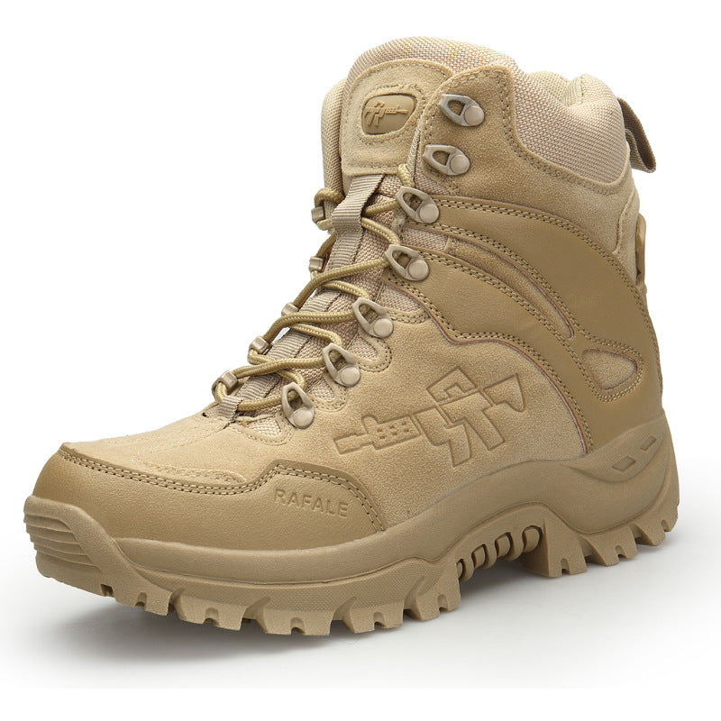 High-Top Men's Outdoor Hiking and Military Boots