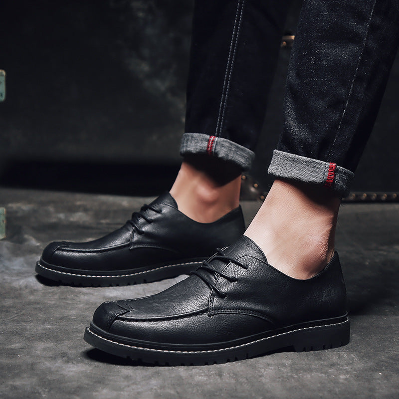 British Fashion Versatile Men's Small Leather Shoes