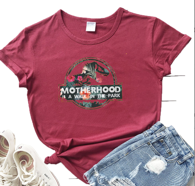 Motherhood Is a Walk in the Park Short Sleeve Tee