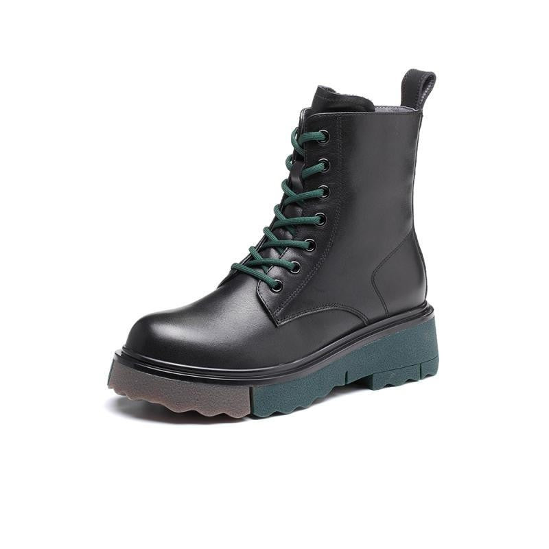 Women's Retro Round Toe Short Boots