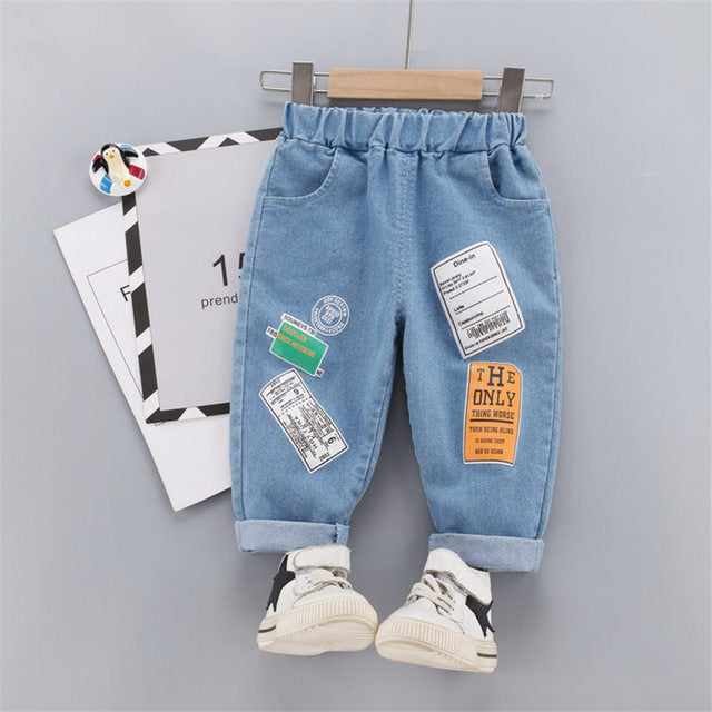 Cartoon Casual Jeans for Boys and Girls Children's Pants