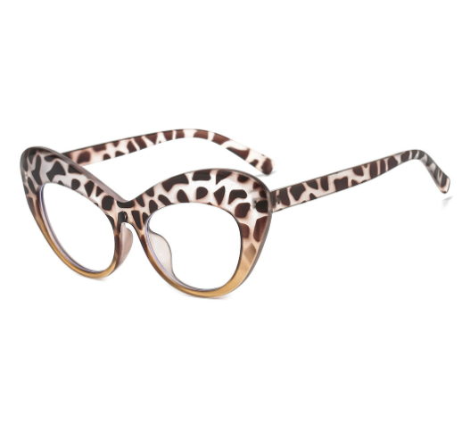 Lara Leopard Stylish Oversized Blue Light Glasses (One Pair)