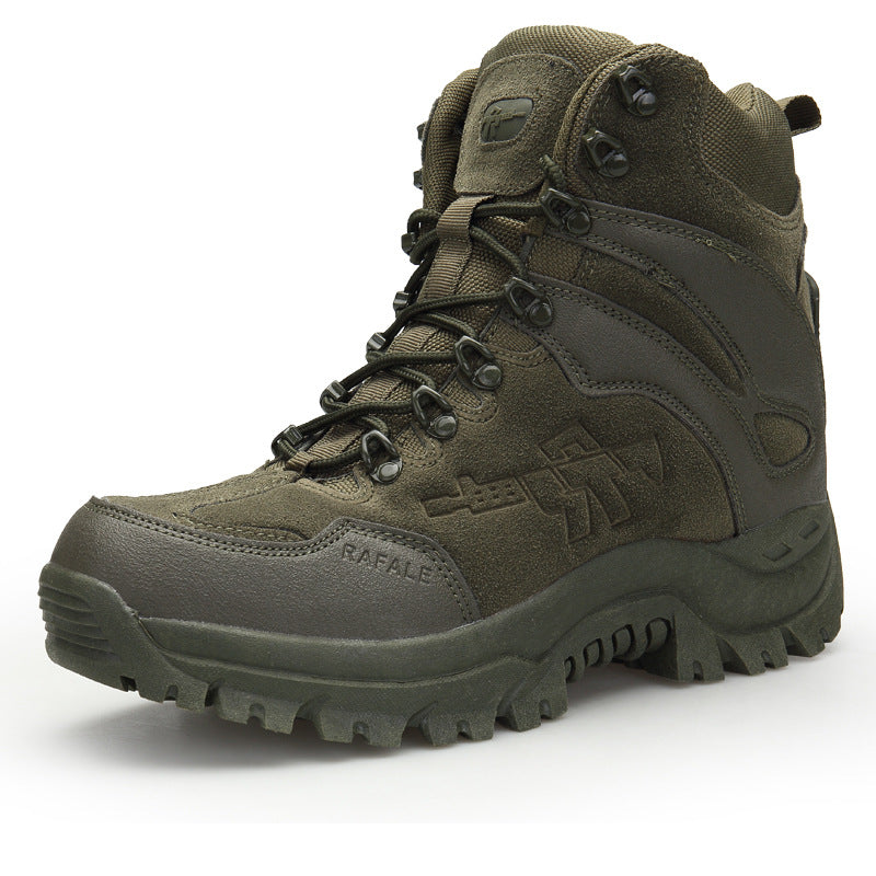 High-Top Men's Outdoor Hiking and Military Boots