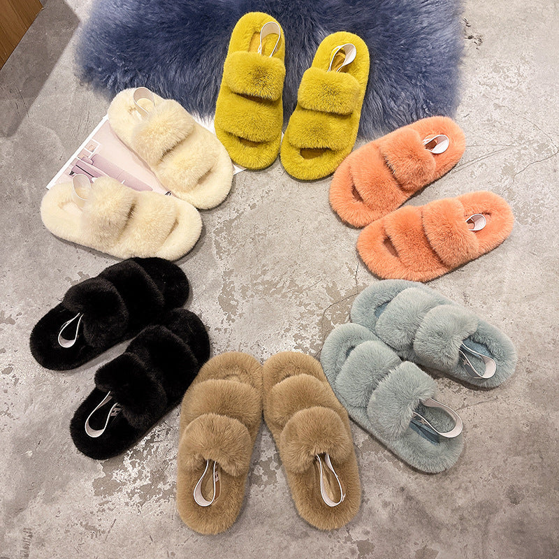 Zenda Women's Wild Fur Slippers
