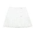 High Waist Thin Wide Pleated Miniskirt for Women