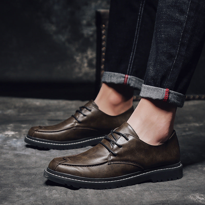 British Fashion Versatile Men's Small Leather Shoes