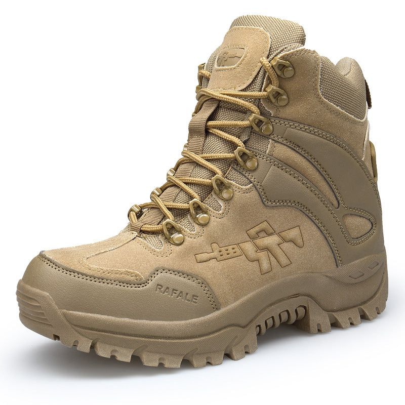 High-Top Men's Outdoor Hiking and Military Boots
