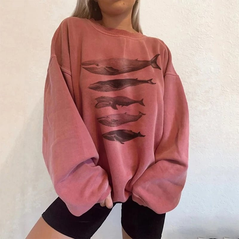 Whale Series Fleece Sweater for Warmth and Comfort