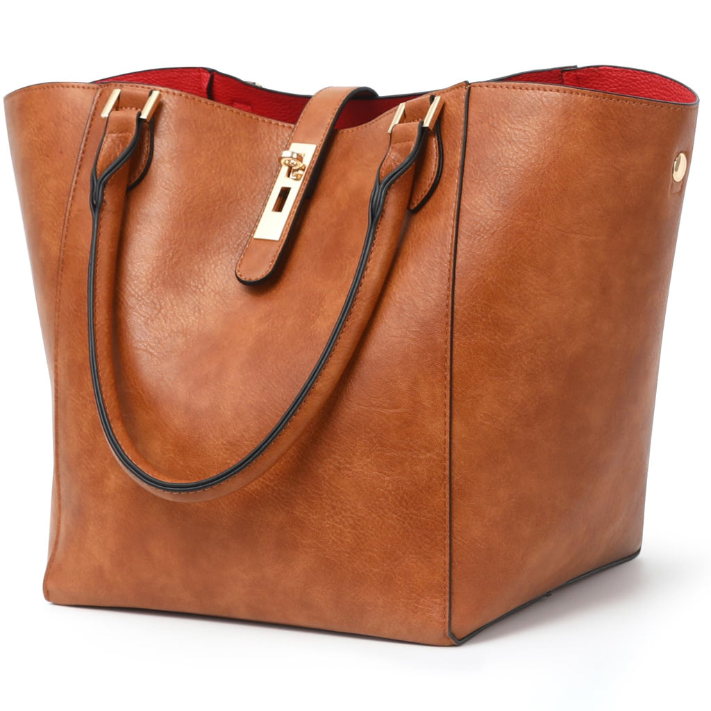 Chic Amber Brown Work Tote by sqlp