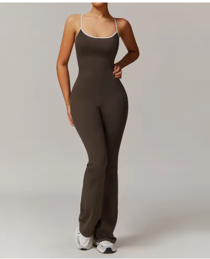 Breathable Full-Body Fitness Jumpsuit