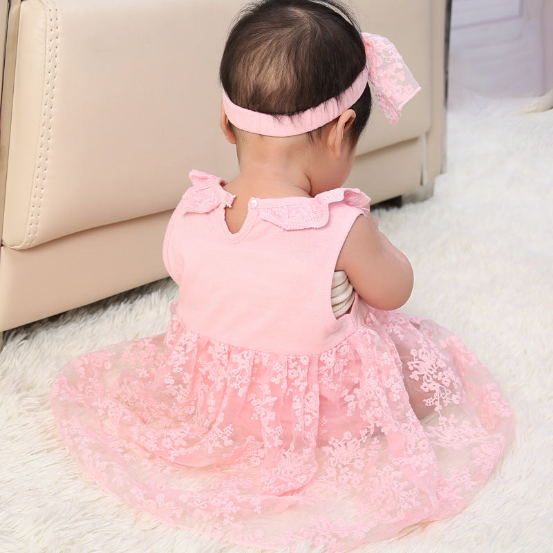 Summer Princess Dress for Girls with Bow Sleeves