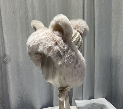 Thickened Plush Woolen Hat for Women