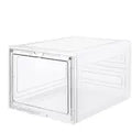 Large Stackable Transparent Shoe Box with Magnetic Door
