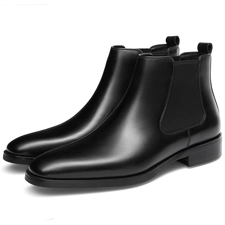 Carved Ankle Boots with British Square Head Design