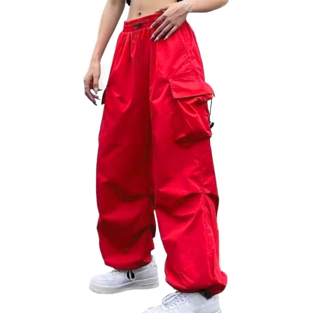 Chic High-Waist Women's Cargo Pants with Pockets