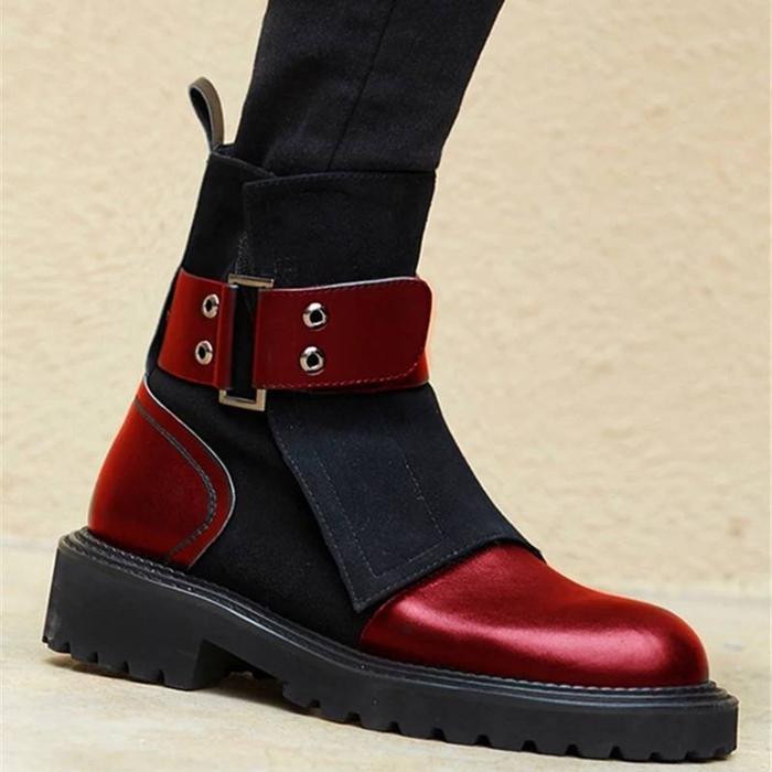 2019 Winter Fashion Minimalist Round Toe Martin Boots