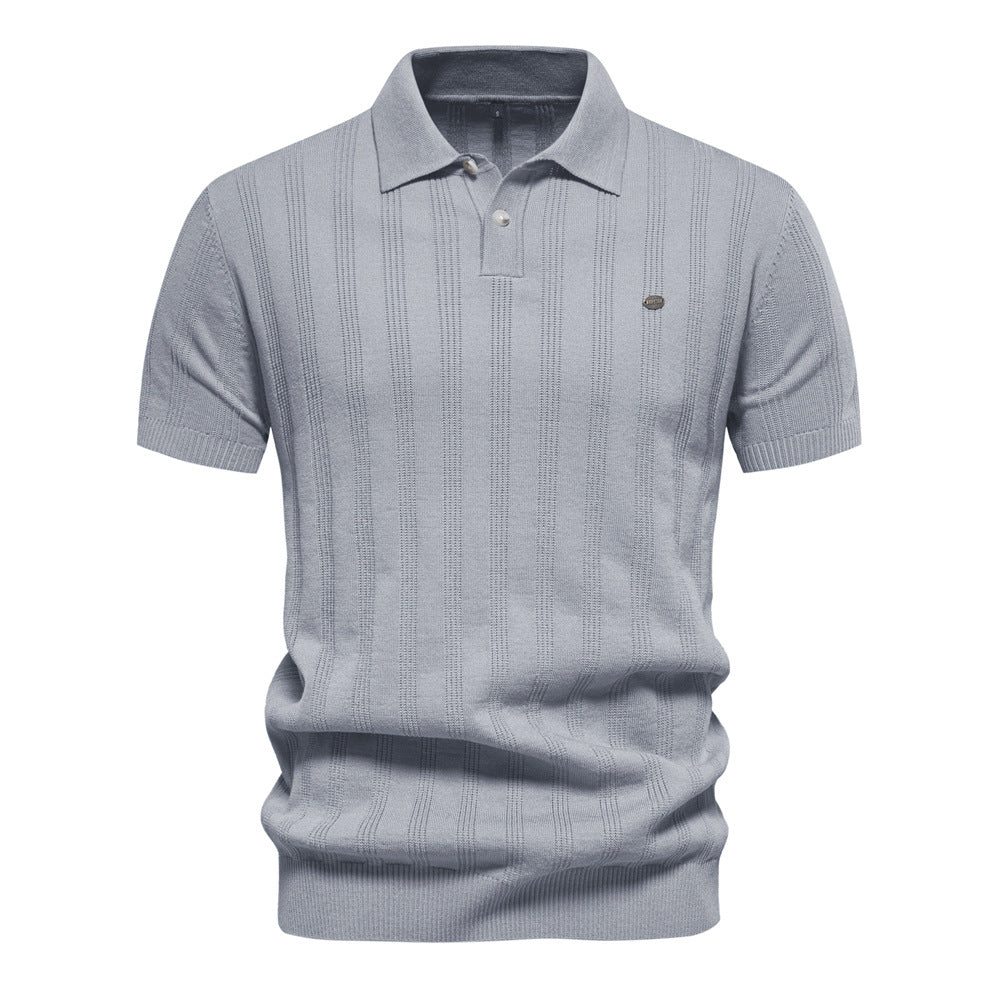 Euro-Casual Men's Zippered Lapel Top