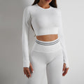 Quick-Dry Women's Yoga Set with Long Sleeve & Pants