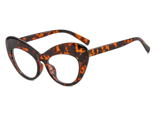 Lara Leopard Stylish Oversized Blue Light Glasses (One Pair)
