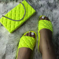 Plaid Sandals, Slippers, and Shoe Bag Set
