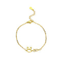 Minimalist Hollow Sparkling Diamond Bracelet for Women