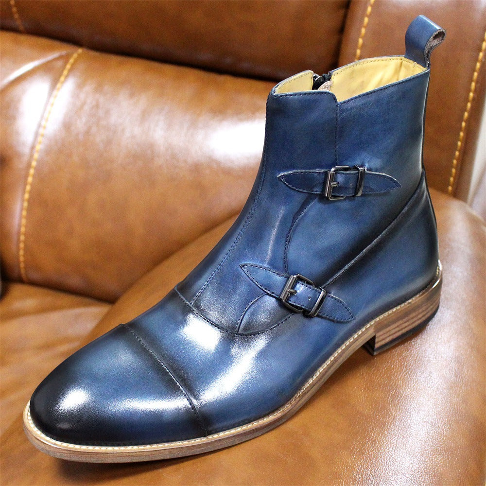 Men's High Top Leather Three Joint Boots