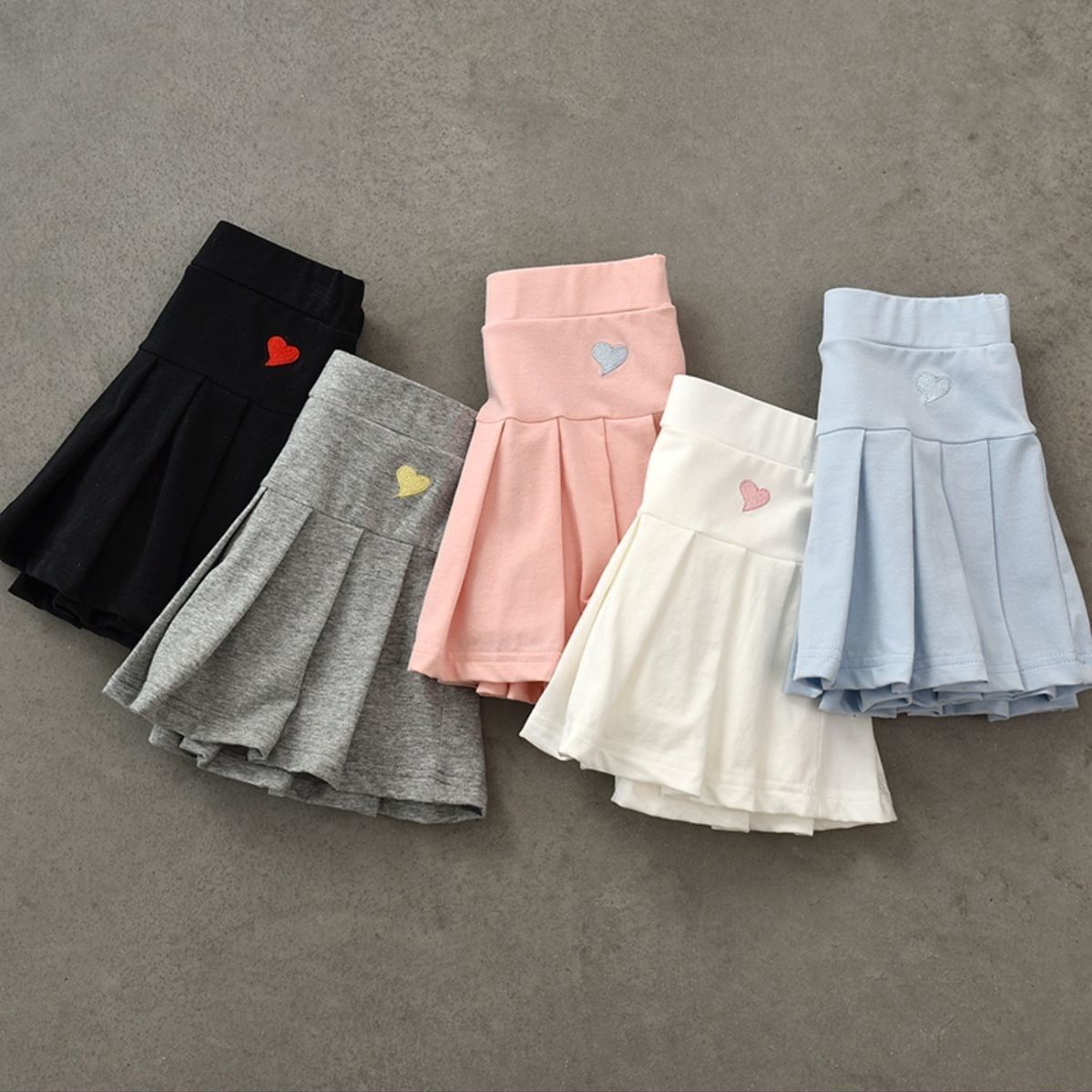 Girls' Pleated Anti-Slip Summer Skirt for Ages 8+