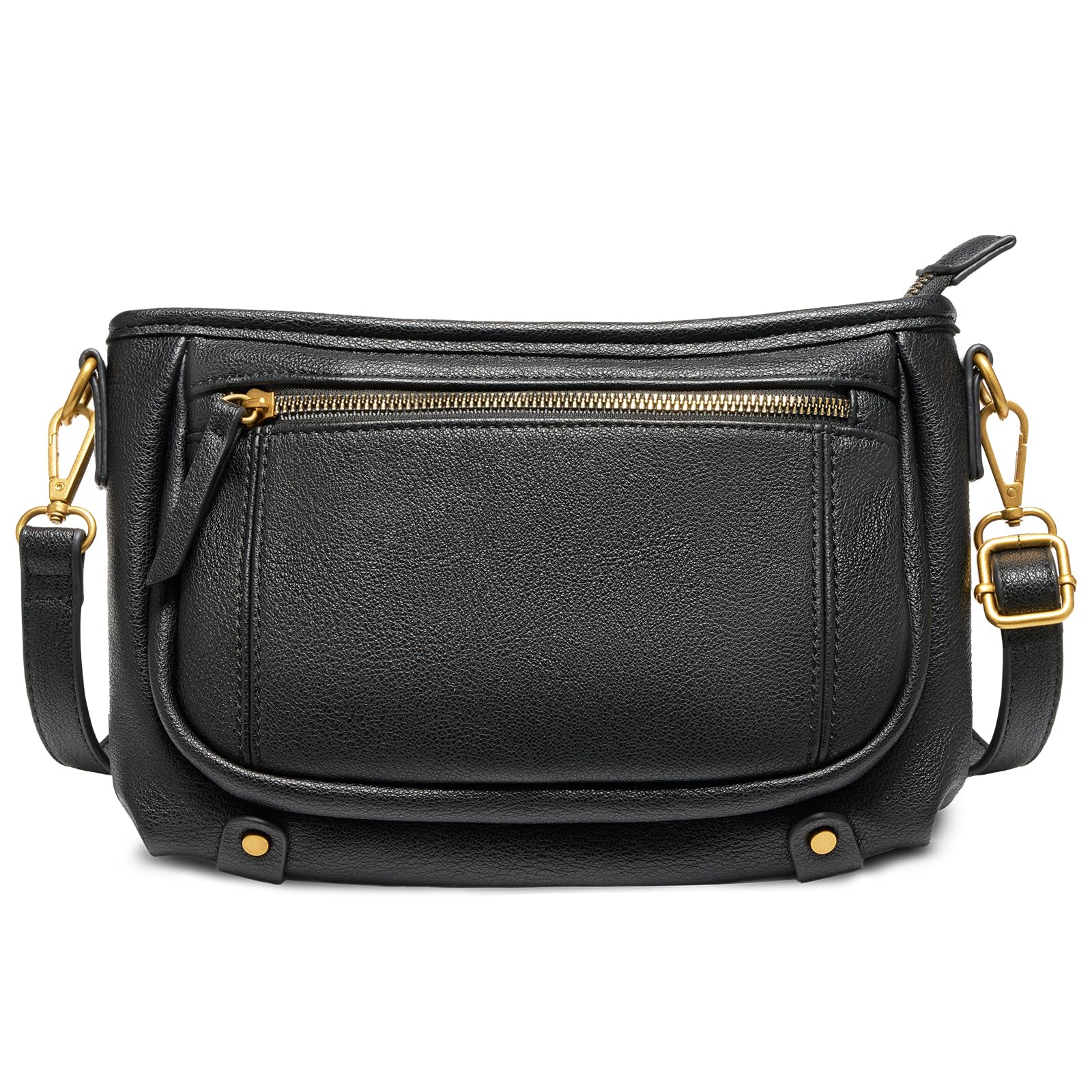 Marvolia Chic Vegan Leather Crossbody - Black