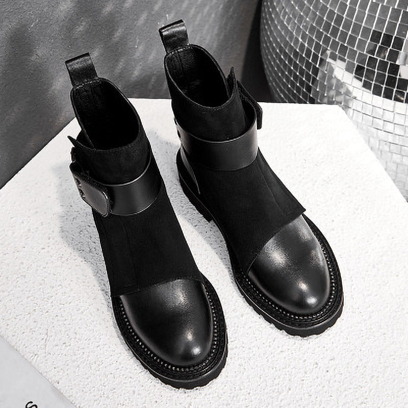 2019 Winter Fashion Minimalist Round Toe Martin Boots