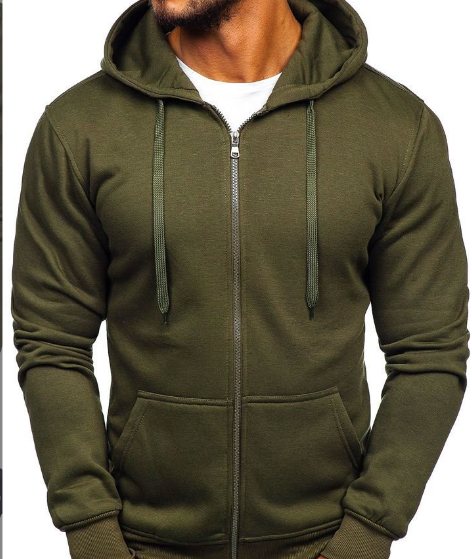 Men's Casual Hooded Cardigan Sweatshirt for Outdoor Wear