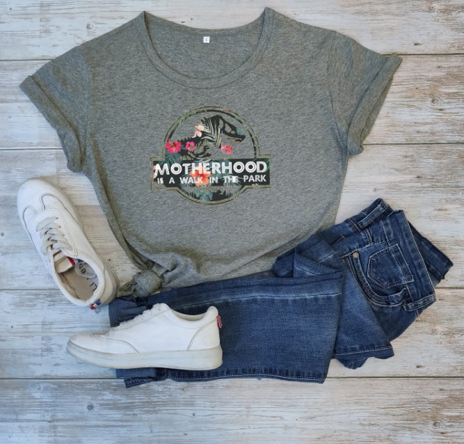 Motherhood Is a Walk in the Park Short Sleeve Tee