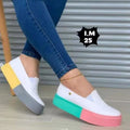 Trendy Women's Slip-On Shoes with Colorful Sole 43