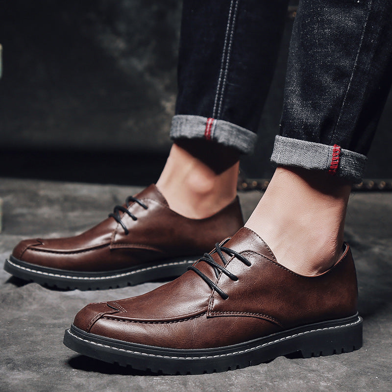 British Fashion Versatile Men's Small Leather Shoes