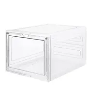 Large Stackable Transparent Shoe Box with Magnetic Door