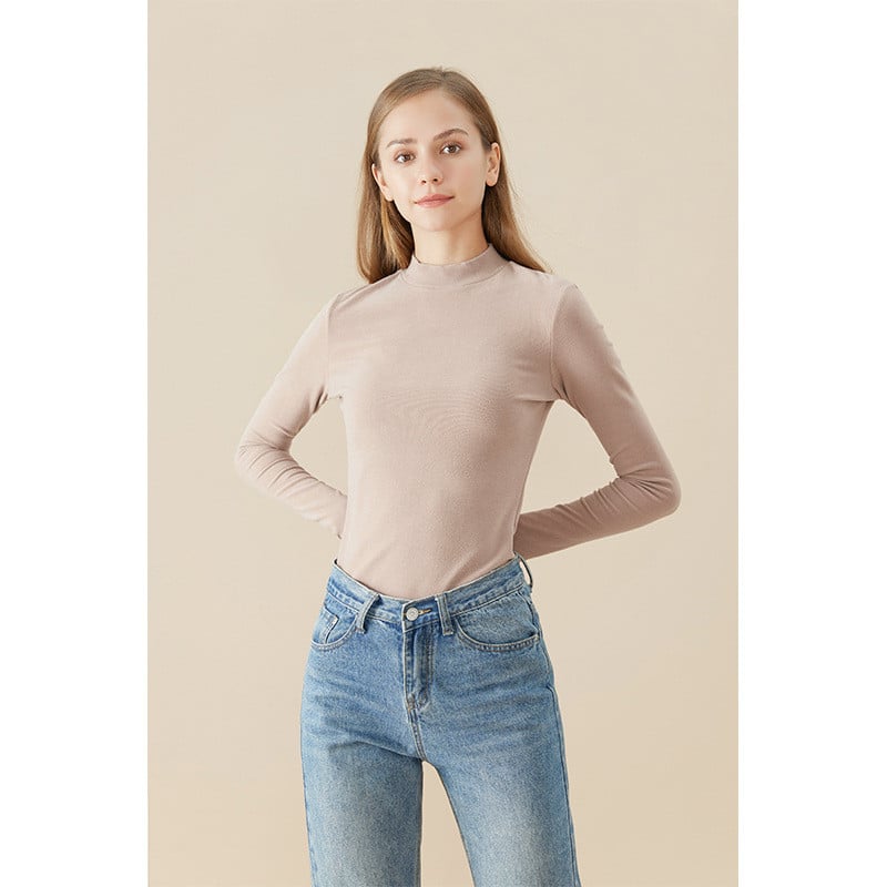 Hyaluronic Acid Antibacterial Half High Neck Shirt