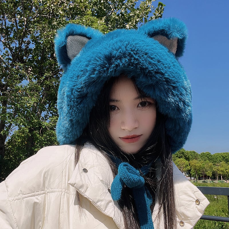 Thickened Plush Woolen Hat for Women