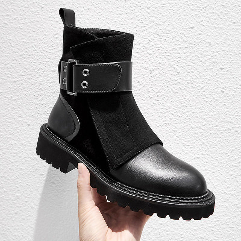2019 Winter Fashion Minimalist Round Toe Martin Boots
