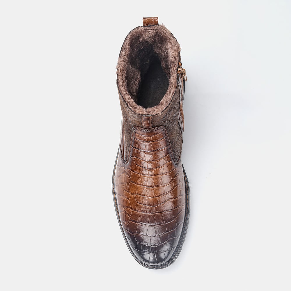Retro Plush Men's Boots