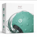 P47 Smart Cat Toy box - teal self-moving ball with smart motion, safe non-toxic, USB rechargeable