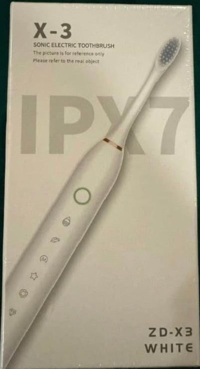 ZD-X3 Sonic Electric Toothbrush White - IPX7 Waterproof Box