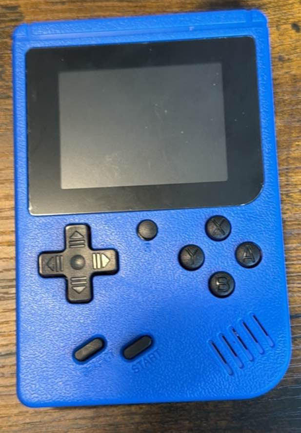 Handheld Gaming Console Plus - Blue unit front view