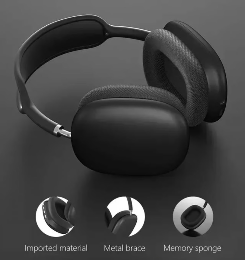 P9 Pro Headphones side profile black
