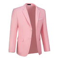 Mens Suit Jacket Blazer Casual Solid Slim Fit Party Sport Coats Blazers Single Breasted Mens Tuxedos Jackets Pink Large