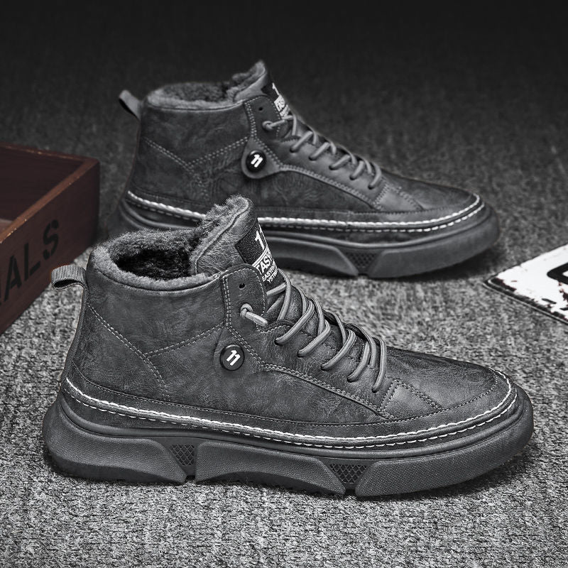High-Top Casual Fleece Martin Boots