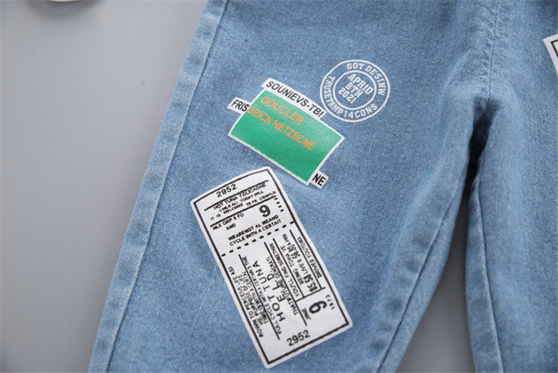 Cartoon Casual Jeans for Boys and Girls Children's Pants