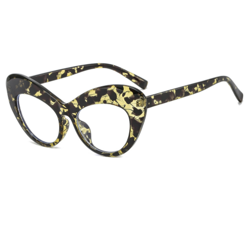 Lara Leopard Stylish Oversized Blue Light Glasses (One Pair)