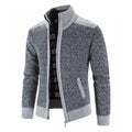 Thick Plush Large Standing Neck Cardigan for Fall/Winter
