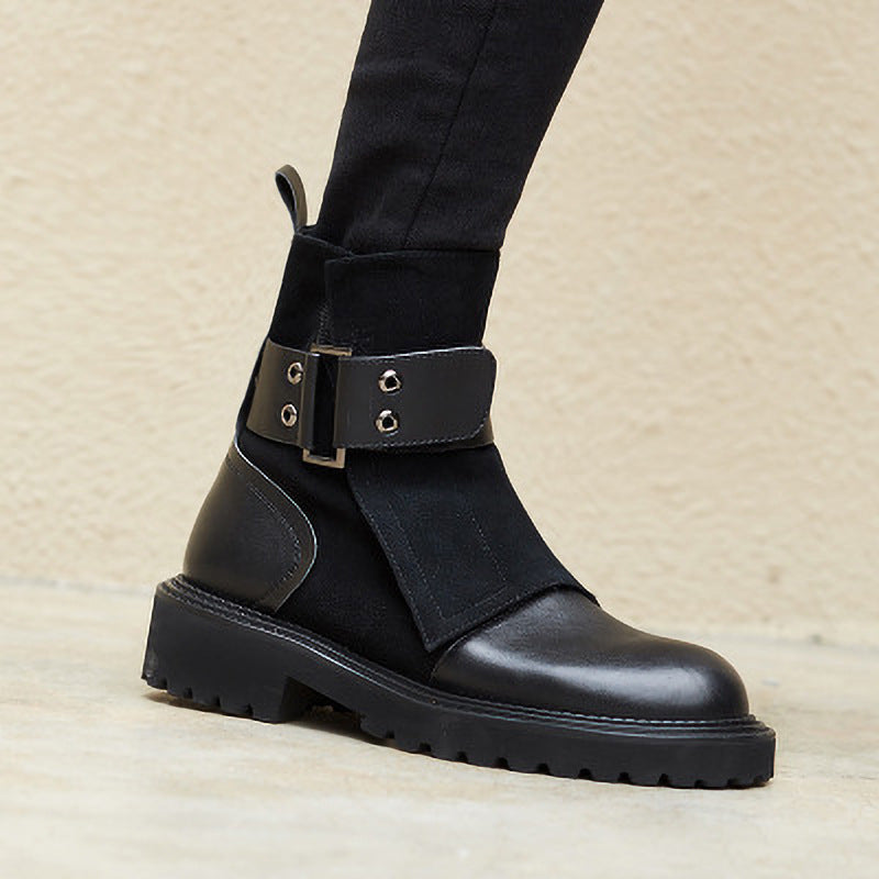 2019 Winter Fashion Minimalist Round Toe Martin Boots