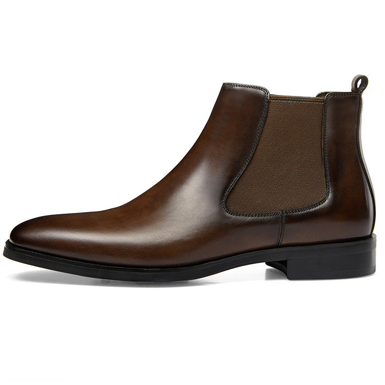 Carved Ankle Boots with British Square Head Design
