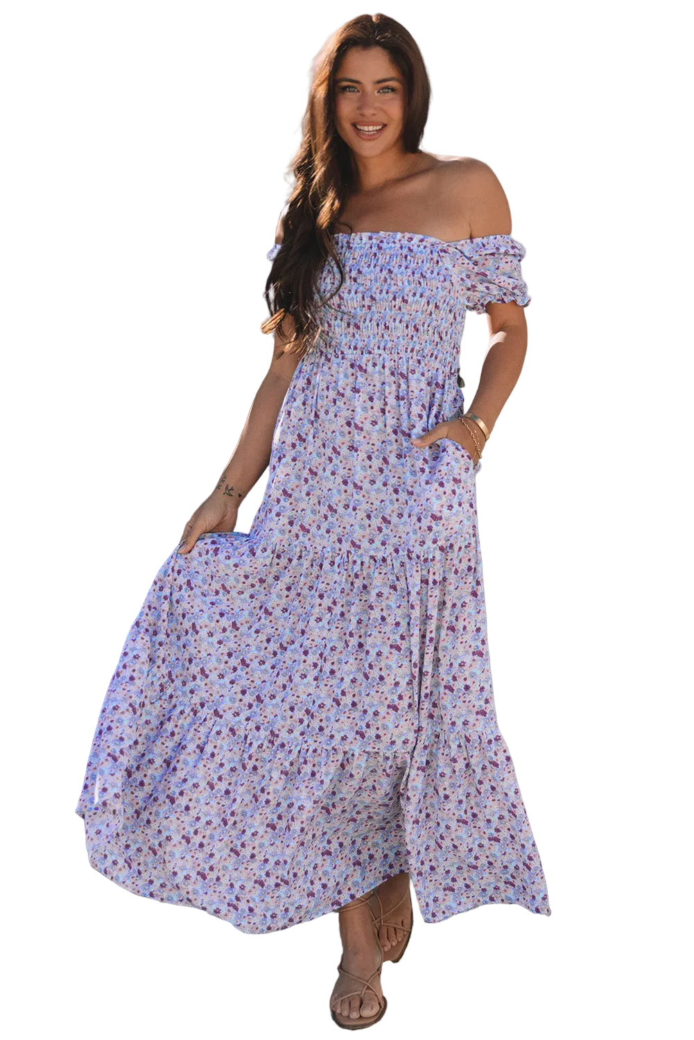 Lavender Bloom Maxi Dress